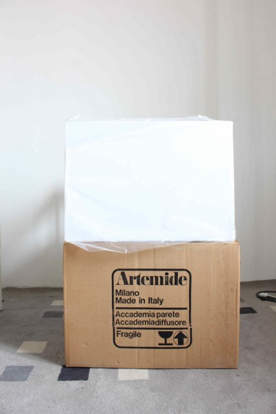 Set of two big Accademia model wall lamp designed by Cini Boeri for Artemide