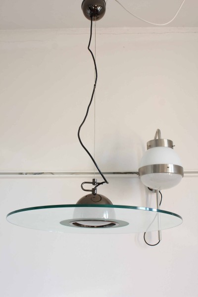 Lampada a sospensione sullo stile di Fontana Arte anni '80