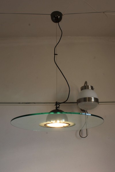 Lampada a sospensione sullo stile di Fontana Arte anni '80