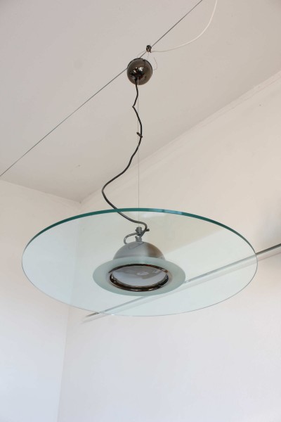 Pendant lamp in the style of Fontana Arte from the 80s