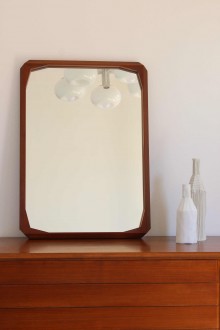 Carved wooden mirror designed by Dino Cavalli for Tredici... 2