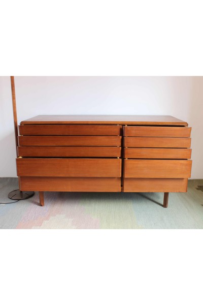 Cassettiera produzione Tredici Pavia, design Dino Cavalli anni '60