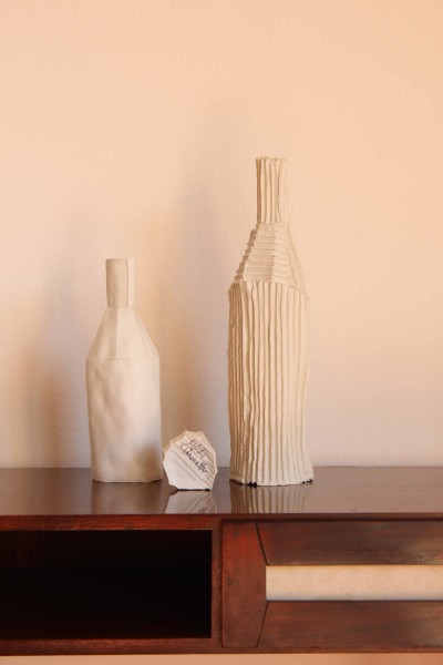 Set of ceramic sculptures "Bottiglie" Paola Paronetto Design