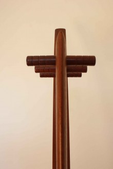 Wooden floor coat rack, 80s design Made in Italy