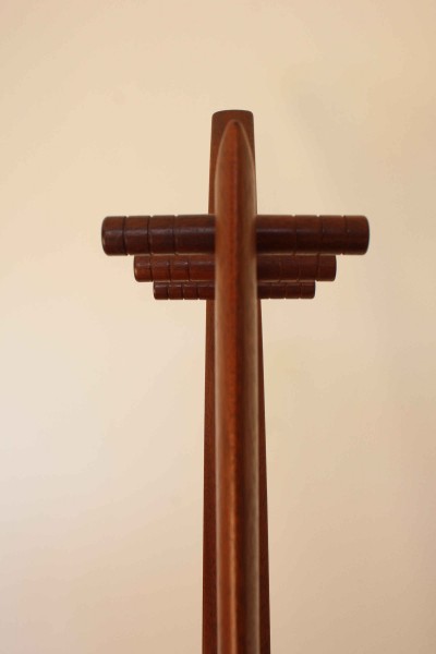 Wooden floor coat rack, 80s design Made in Italy