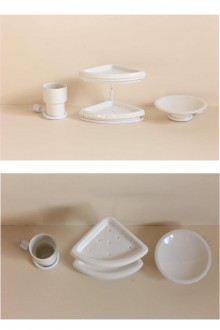 Set accessori bagno design Sergio Mazza per Quattrifolio...