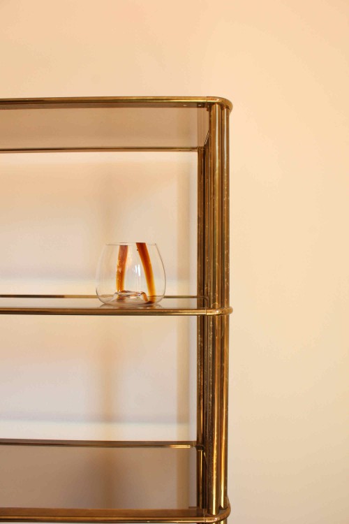 Libreria etagere in ottone e...