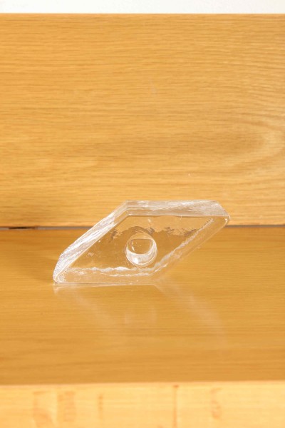 Ice-effect Murano glass candle holder