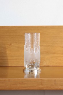 Set of 6 glasses with silver base