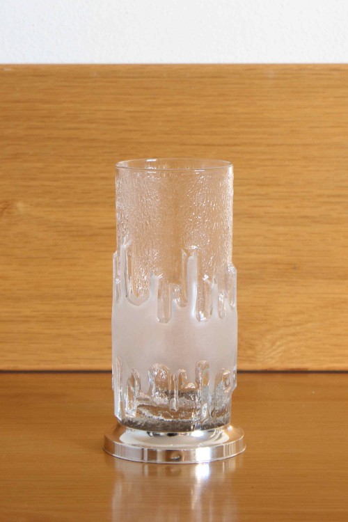 Set of 6 glasses with silver base