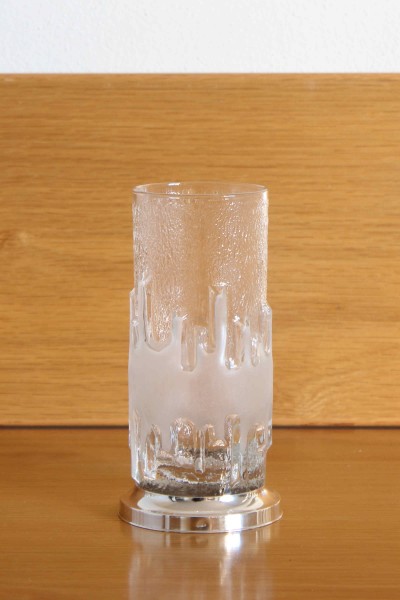 Set of 6 glasses with silver base