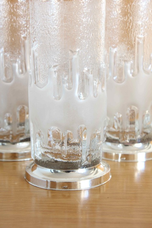 Set di 6 bicchieri con base in argento
