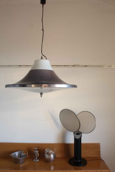 Space Age pendant lamp produced by Reggiani