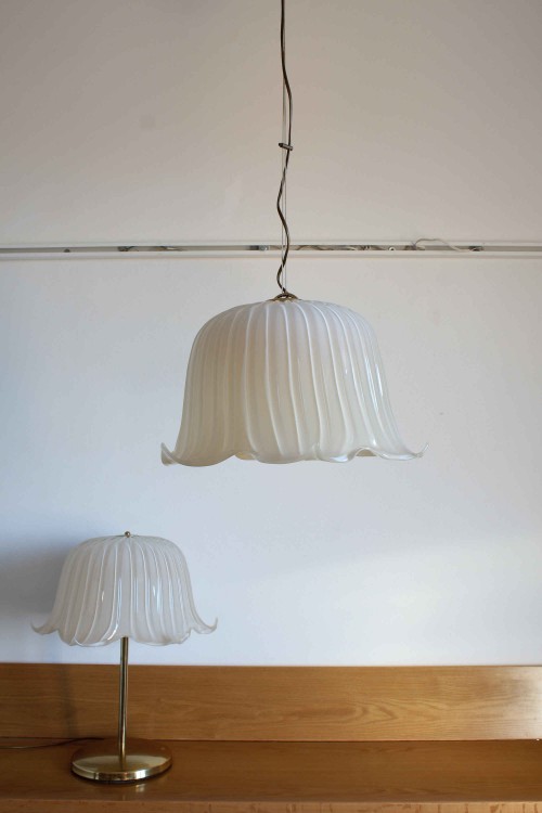 Lampada a sospensione in vetro e...