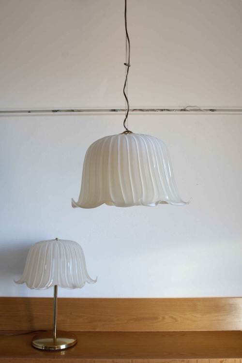 Lampada a sospensione in vetro e...