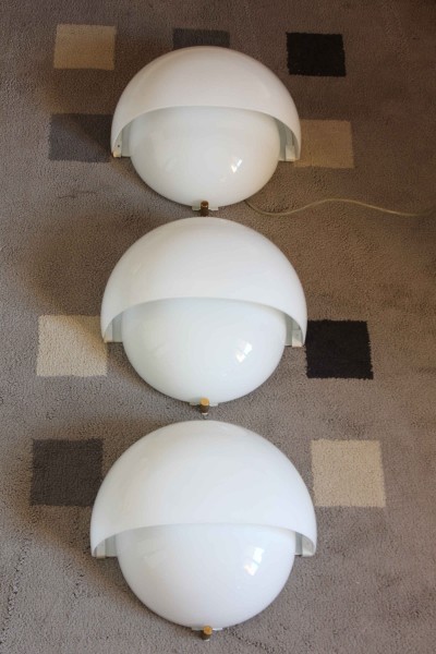 Set di 3 lampade da parete Grande Mania, design Magistretti per Artemide anni '70