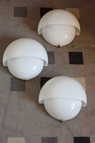 Set di 3 lampade da parete Grande Mania, design Magistretti per Artemide anni '70
