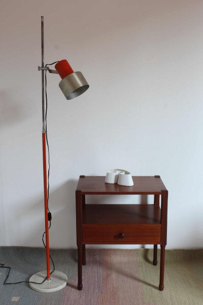 Floor lamp with marble base, probably produced by Stilux