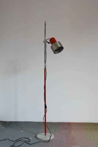 Lampada da terra con base in marmo probabile produzione Stilux
