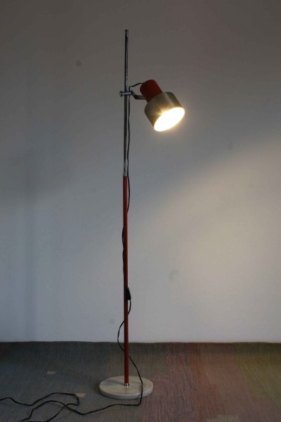 Lampada da terra con base in marmo probabile produzione Stilux