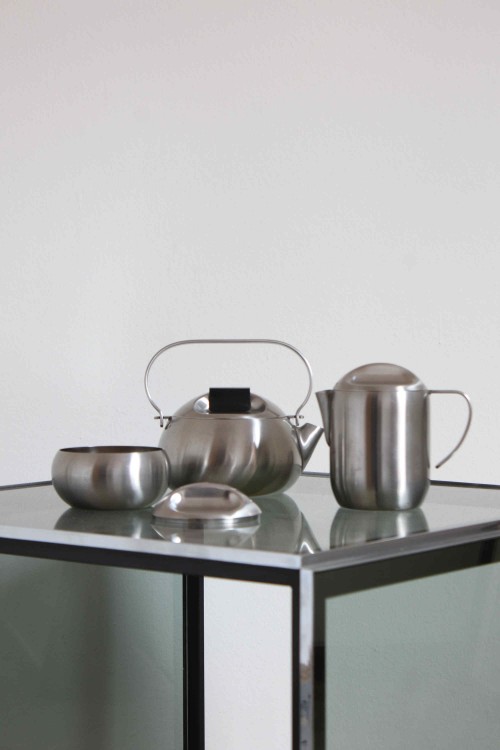Teapot, sugar bowl, and milk jug set,...