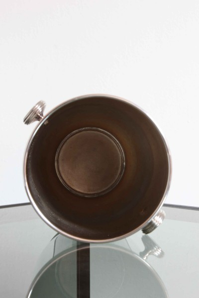 Silver-plated brass ice bucket made by Maestri