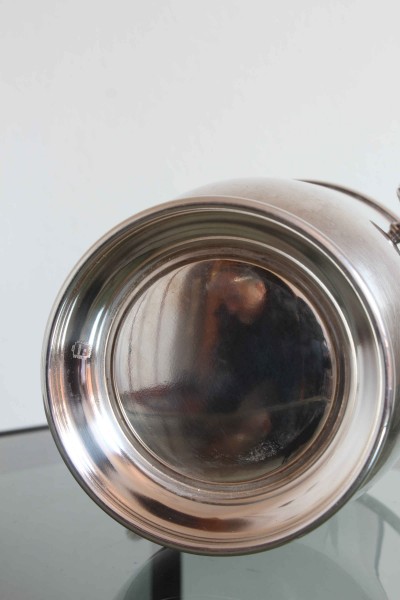Secchiello porta ghiaccio in ottone silverplated produzione Maestri