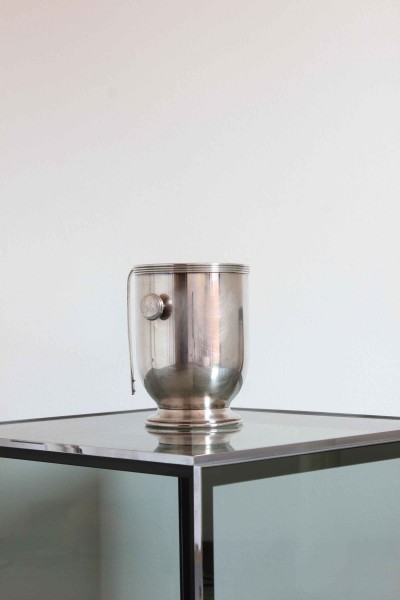 Secchiello porta ghiaccio in ottone silverplated produzione Maestri