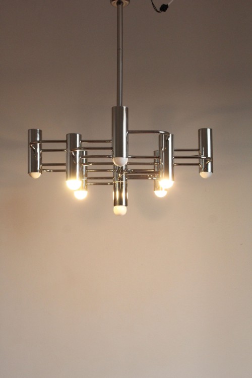 Lampadario a sospensione cromato...