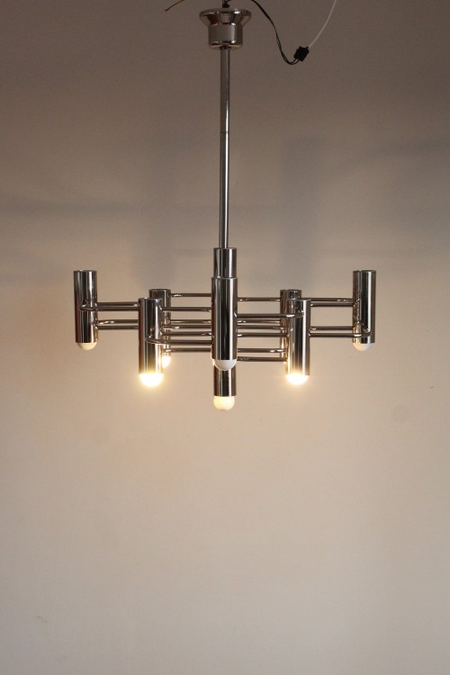 Lampadario a sospensione cromato...