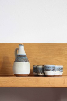 Set 6 tazzine con caraffa in gres produzione Kamini 2