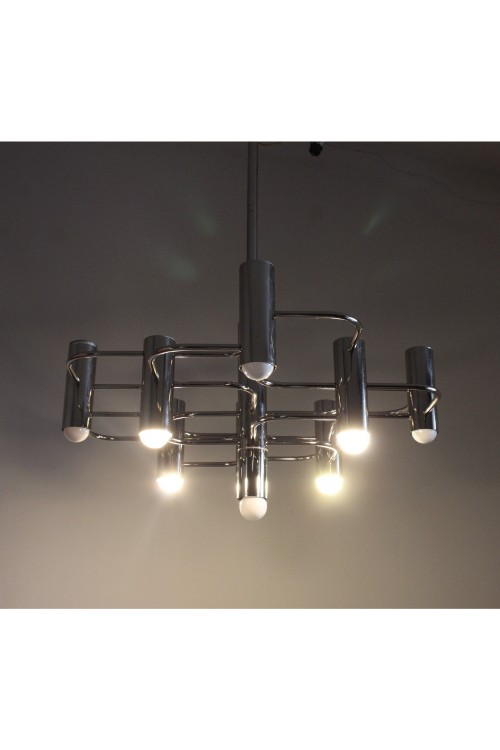 Lampadario a sospensione cromato...