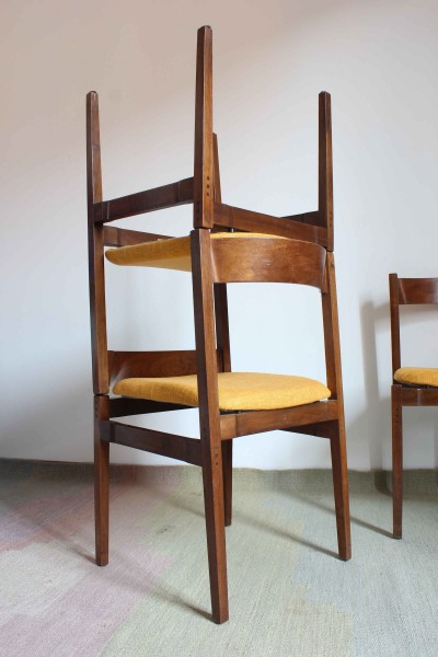 Set of 4 Model 104 chairs designed by Gianfranco Frattini for Figli di Amedeo Cassina