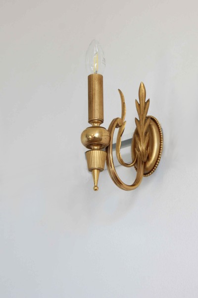 Pair of brass wall lamps produced by Gaetano Sciolari in the 1970s