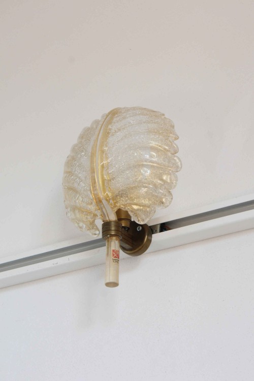 Pair of Murano glass wall lamps with...