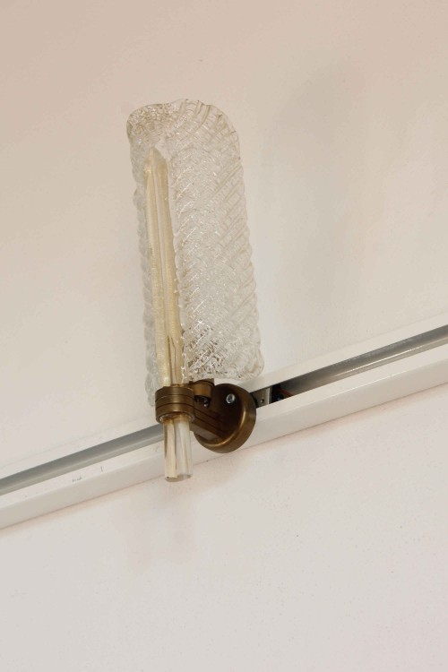 Pair of Murano glass wall lamps with...