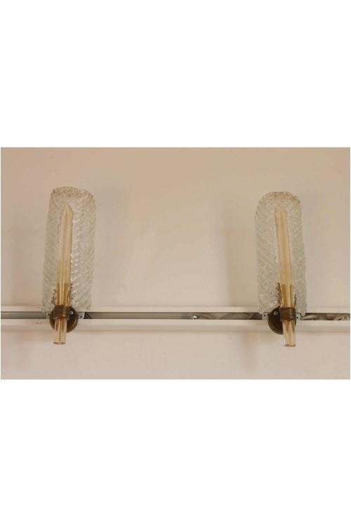 Pair of Murano glass wall lamps with...