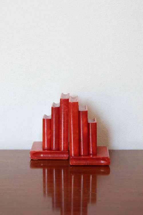 Pair of alabaster bookends from the...