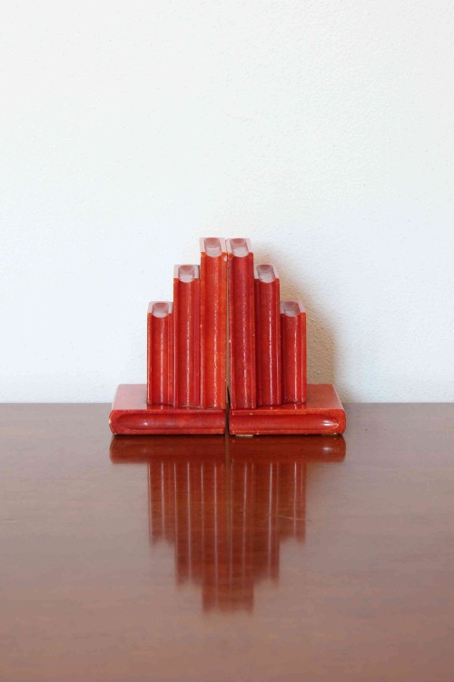 Pair of alabaster bookends from the...