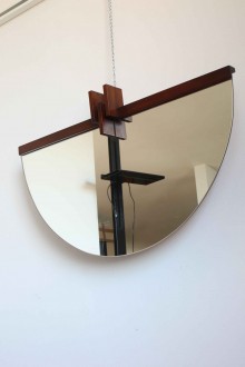 Specchio con cornice in legno anni '80