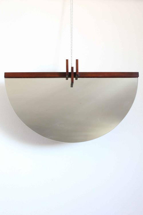 Specchio con cornice in legno anni '80