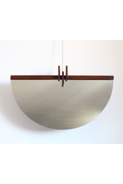 Mirror with wooden frame from the 1980s