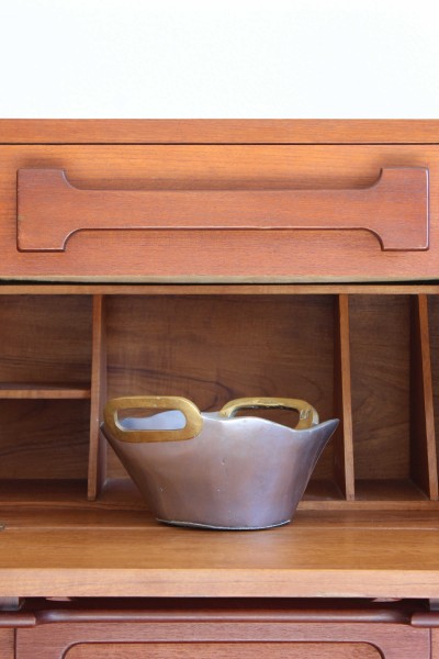 Ciotola brutalista in ottone e alluminio design David Marshall
