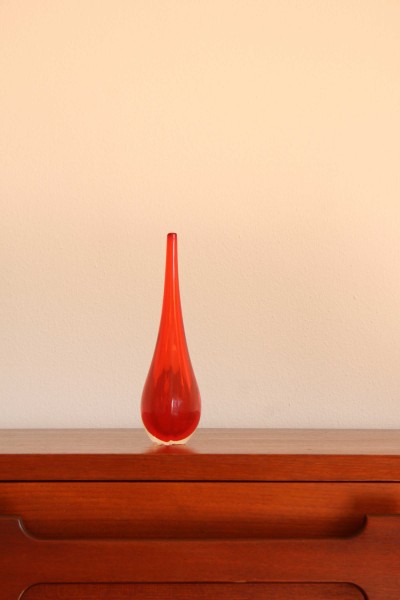 Piccolo vaso a goccia in vetro di Murano