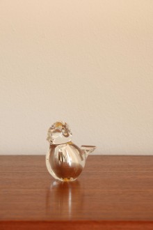 Murano glass bird silvered internally 2