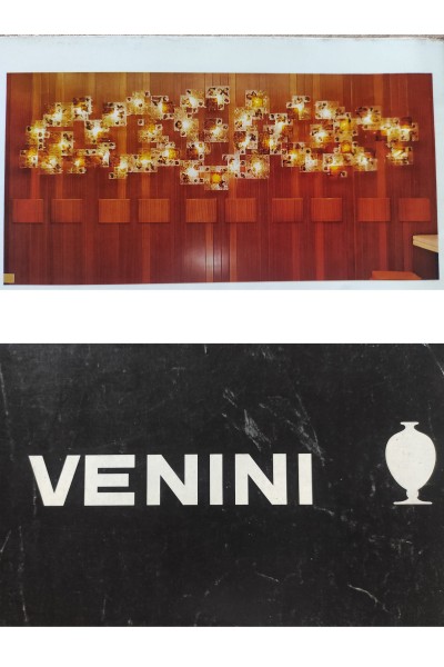 Coppia applique Venini Patchwork design Toni Zuccheri
