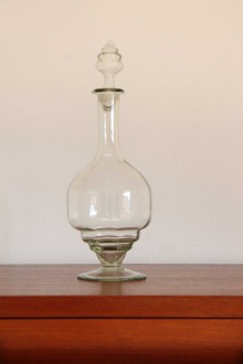 Blown glass bottle from the 1960s
