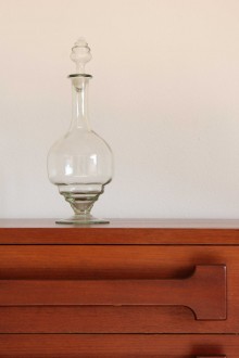 Blown glass bottle from the 1960s 2