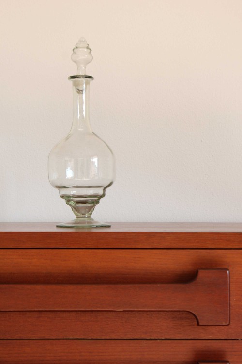 Blown glass bottle from the 1960s