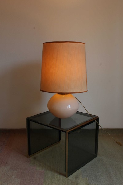 Lampada da tavolo  base in vetro soffiato di Murano, probabile produzione Veart.
